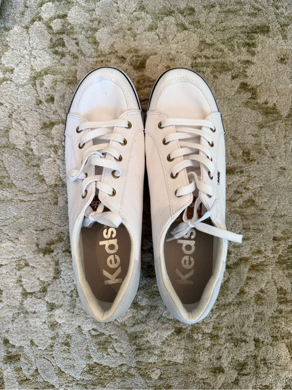 Keds White Low-Top Canvas Sneakers